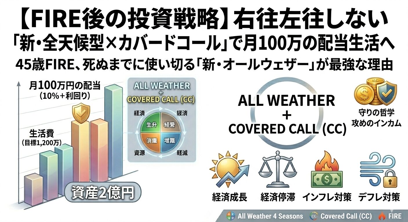 FIRE後の投資戦略】右往左往しない「新・全天候型×カバードコール」で